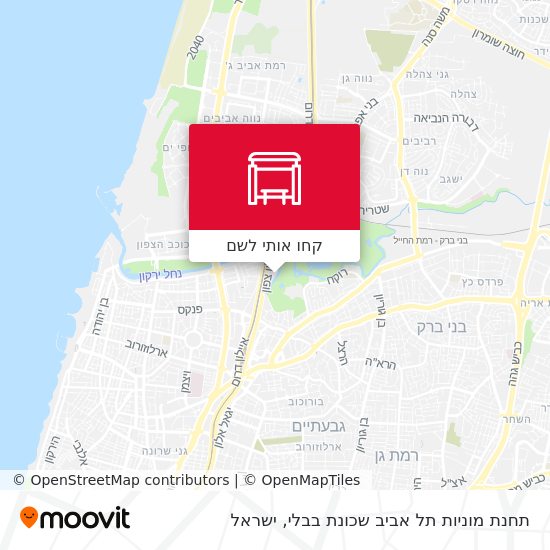 מפת תחנת מוניות תל אביב שכונת בבלי
