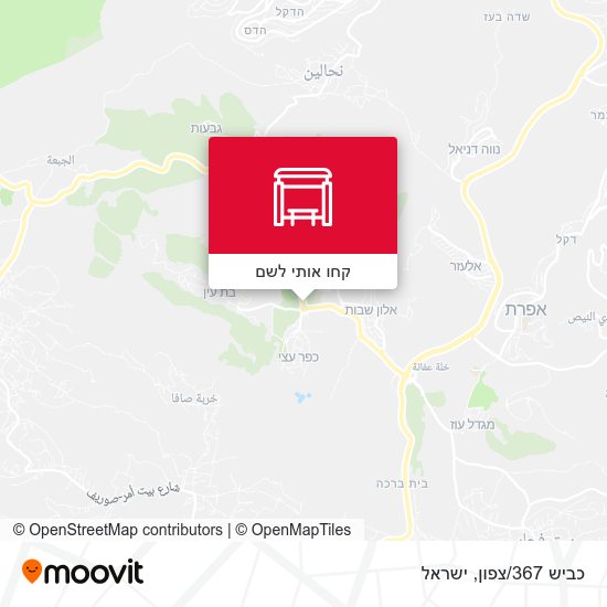 מפת כביש 367/צפון