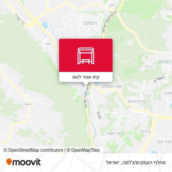 מפת מחלף העמקים/ג'למה