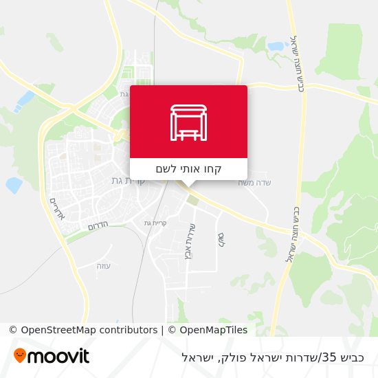 מפת כביש 35/שדרות ישראל פולק