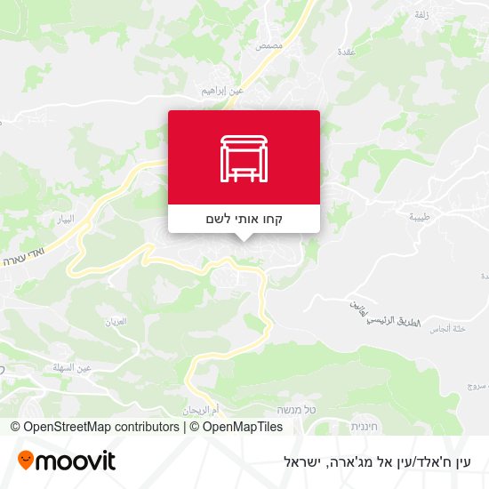 מפת עין ח'אלד/עין אל מג'ארה