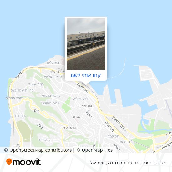 מפת רכבת חיפה מרכז השמונה