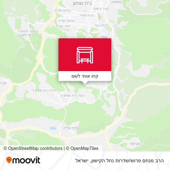 מפת הרב מנחם פרוש/שדרות נחל הקישון