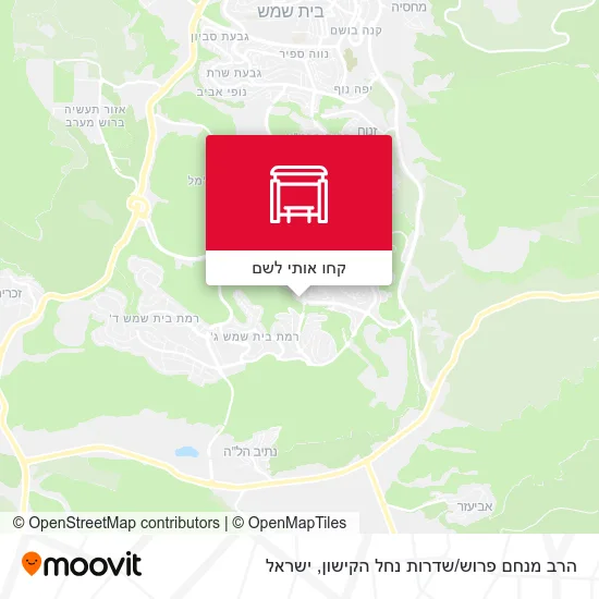 מפת הרב מנחם פרוש/שדרות נחל הקישון
