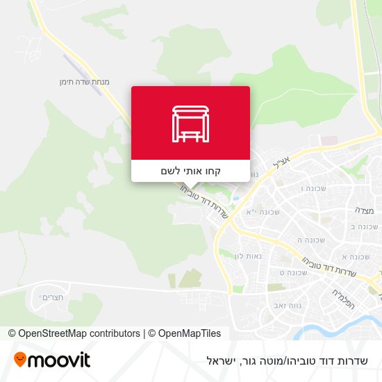 מפת שדרות דוד טוביהו/מוטה גור