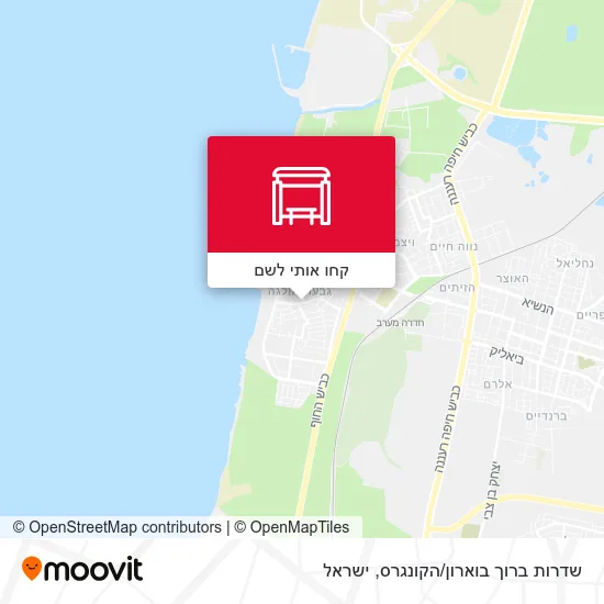 מפת שדרות ברוך בוארון/הקונגרס