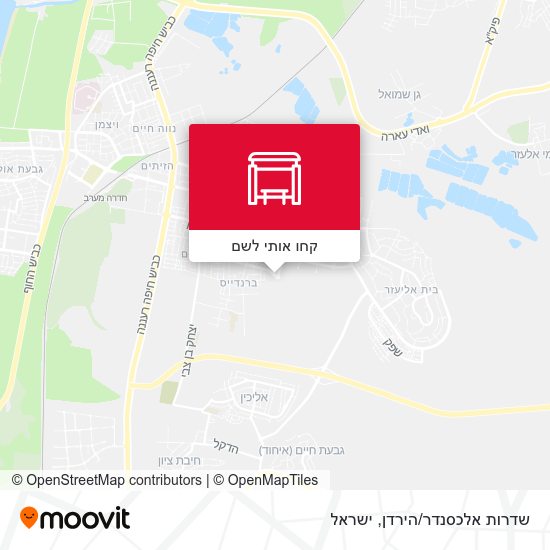 מפת שדרות אלכסנדר/הירדן