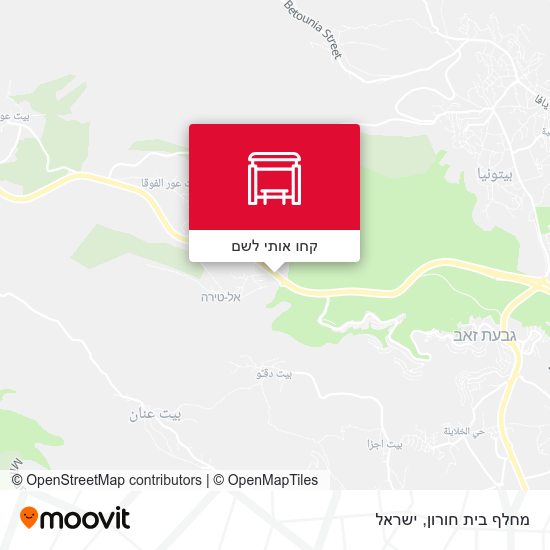 מפת מחלף בית חורון