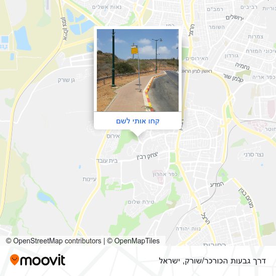 מפת דרך גבעות הכורכר/שורק