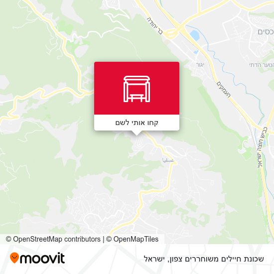 מפת שכונת חיילים משוחררים צפון