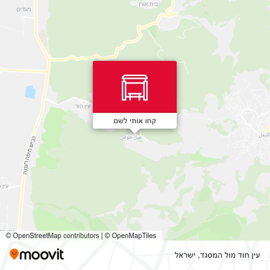 מפת עין חוד מול המסגד