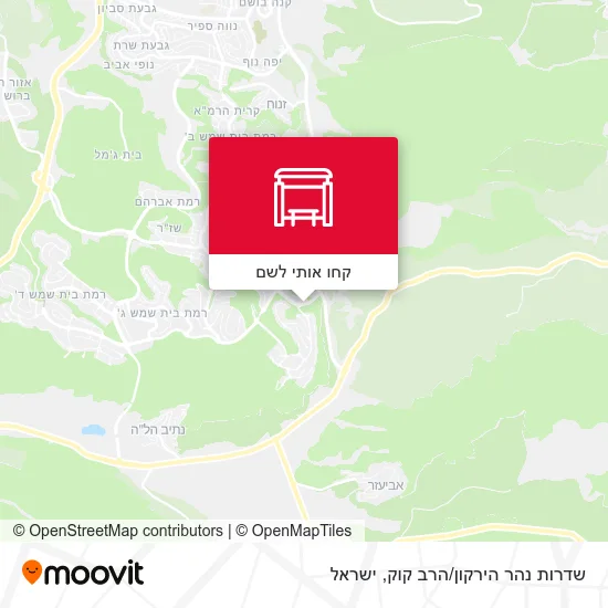 מפת שדרות נהר הירקון/הרב קוק