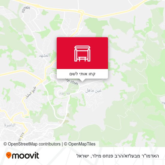 מפת האדמו''ר מבעלזא/הרב פנחס מילר