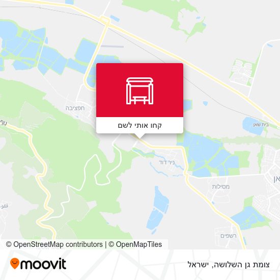 מפת צומת גן השלושה