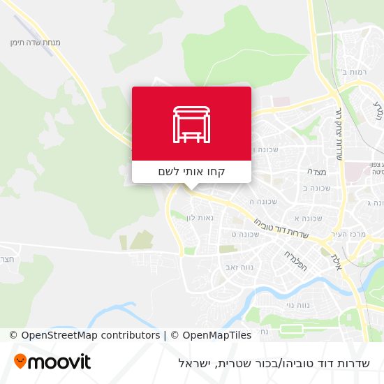 מפת שדרות דוד טוביהו/בכור שטרית