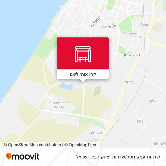 מפת שדרות עמק חפר/שדרות יצחק רבין
