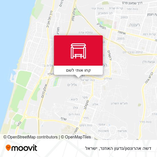 מפת דשה אהרונסון/גדעון האוזנר