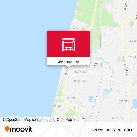 מפת צומת ינאי לדרום