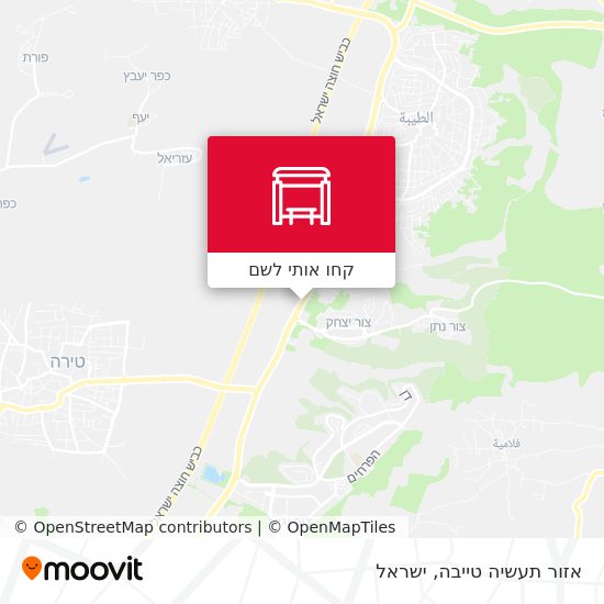 מפת אזור תעשיה טייבה