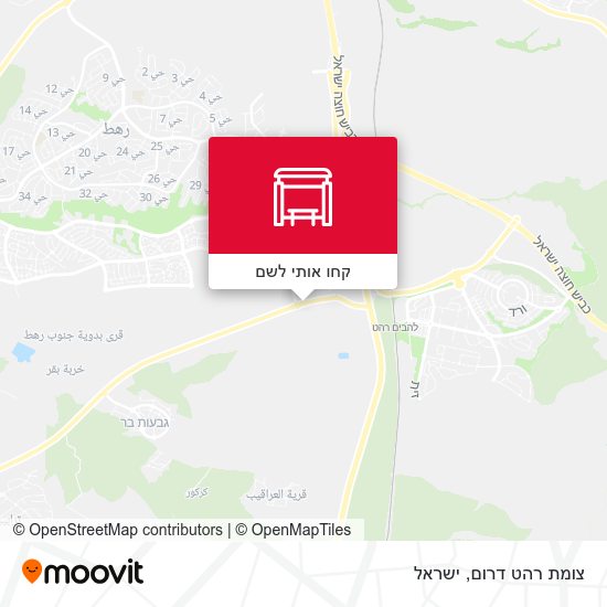 מפת צומת רהט דרום