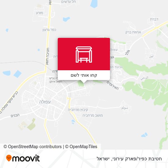 מפת חטיבת כפיר/פארק עירוני