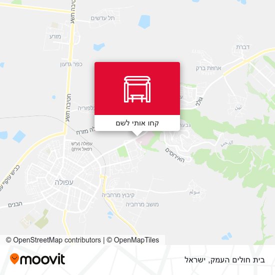 מפת בית חולים העמק
