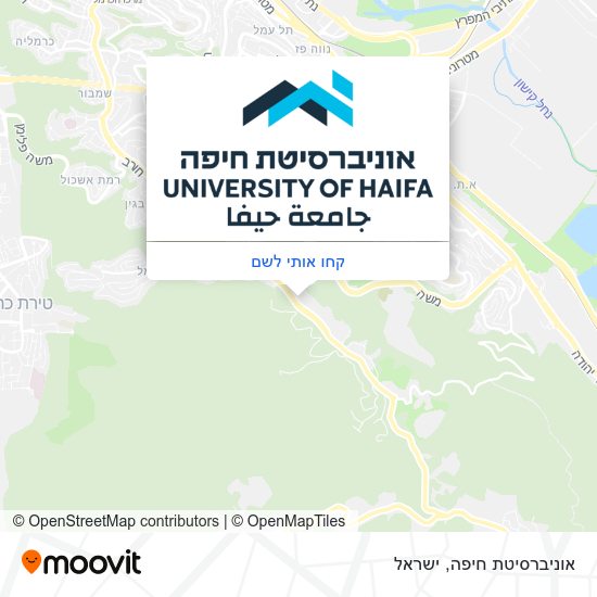 מפת אוניברסיטת חיפה