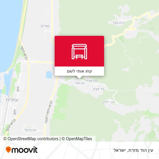 מפת עין הוד מזרח