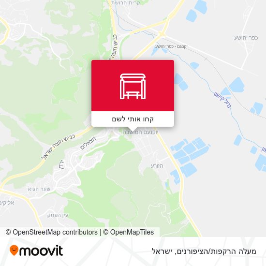 מפת מעלה הרקפות/הציפורנים