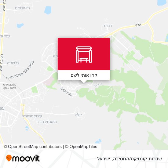 מפת שדרות קונטיקט/החסידה