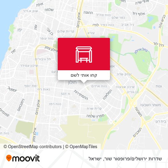 מפת שדרות ירושלים/פרופסור שור