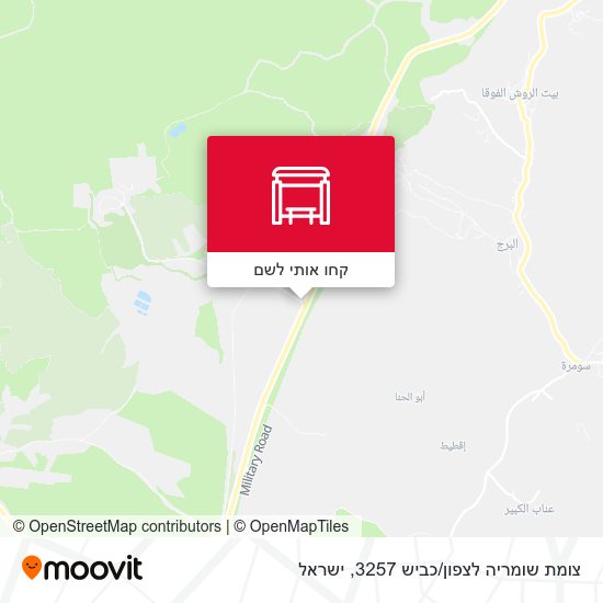 מפת צומת שומריה לצפון/כביש 3257