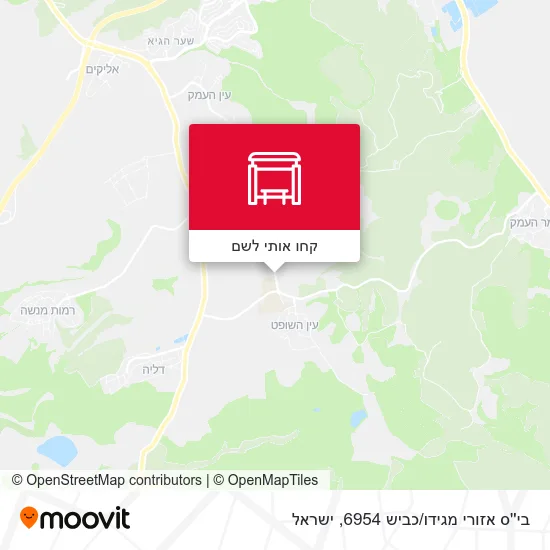 מפת בי''ס אזורי מגידו/כביש 6954