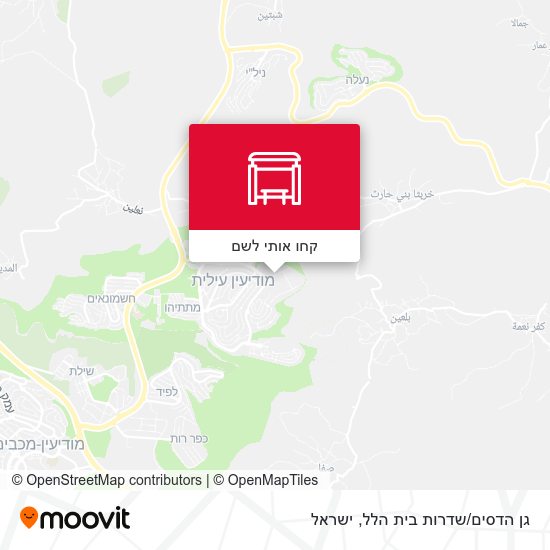 מפת גן הדסים/שדרות בית הלל