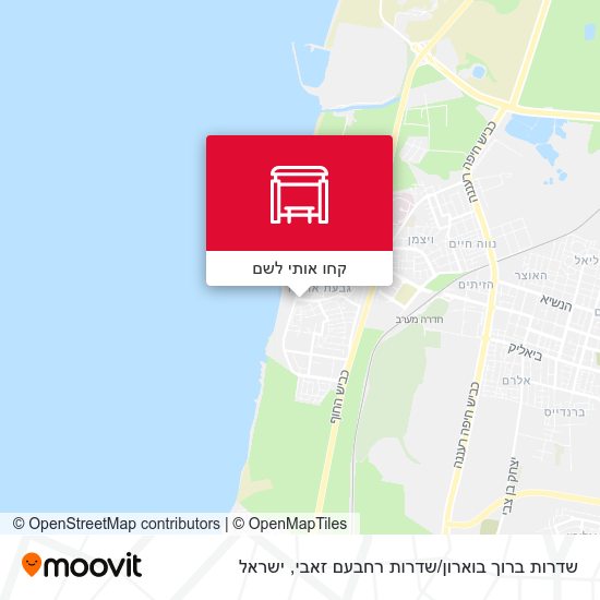 מפת שדרות ברוך בוארון / שדרות רחבעם זאבי