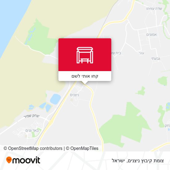 מפת צומת קיבוץ ניצנים