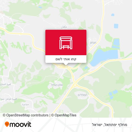 מפת מחלף יפתחאל