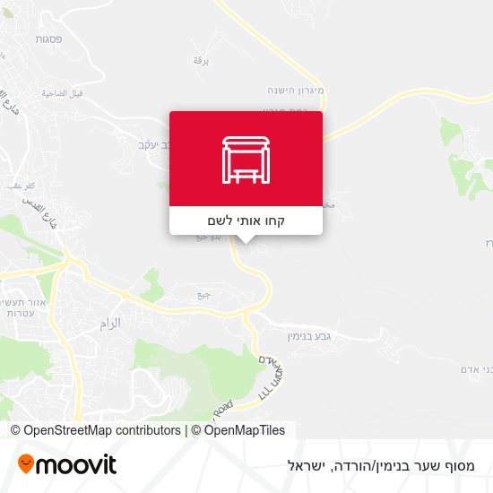 מפת מסוף שער בנימין/הורדה