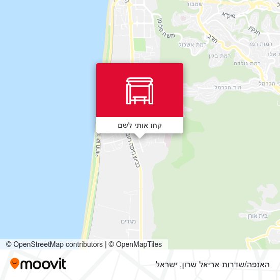 מפת האנפה/שדרות אריאל שרון