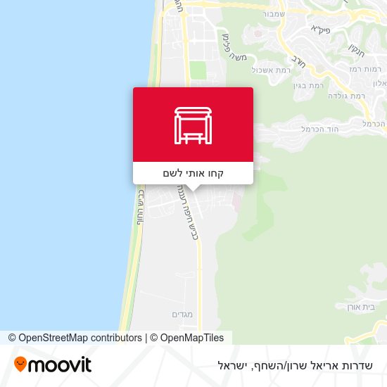מפת שדרות אריאל שרון/השחף