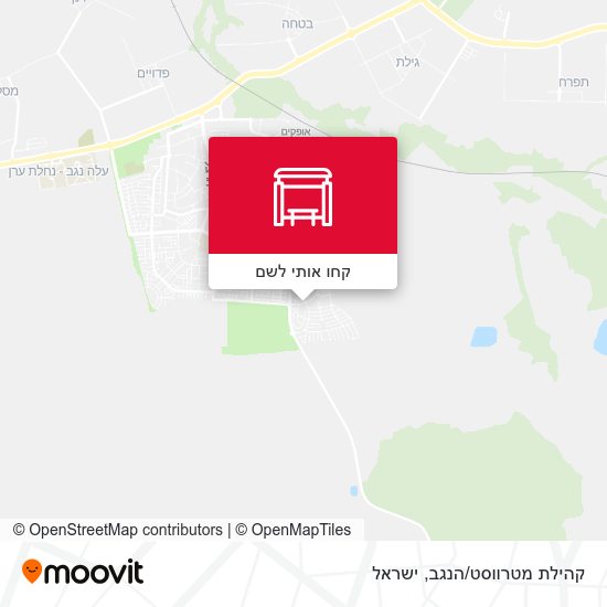 מפת קהילת מטרווסט/הנגב