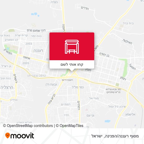 מפת מסוף רעננה/הפנינה