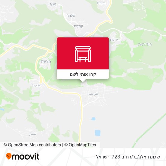 מפת שכונת אלג'בל/רחוב 723