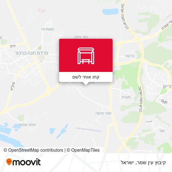 מפת קיבוץ עין שמר