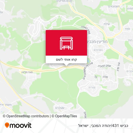 מפת כביש 431/יהודה המכבי