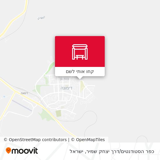 מפת כפר הסטודנטים/דרך יצחק שמיר