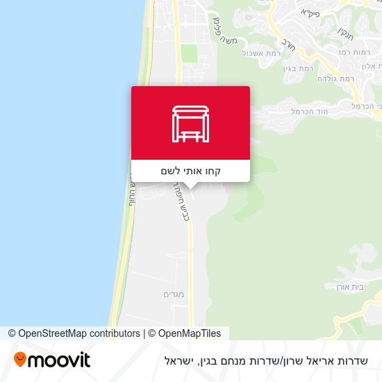 מפת שדרות אריאל שרון / שדרות מנחם בגין