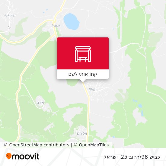 מפת כביש 98/רחוב 25