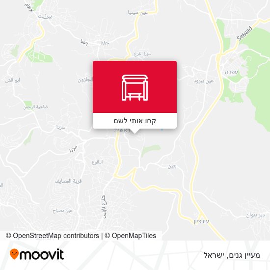 מפת מעיין גנים