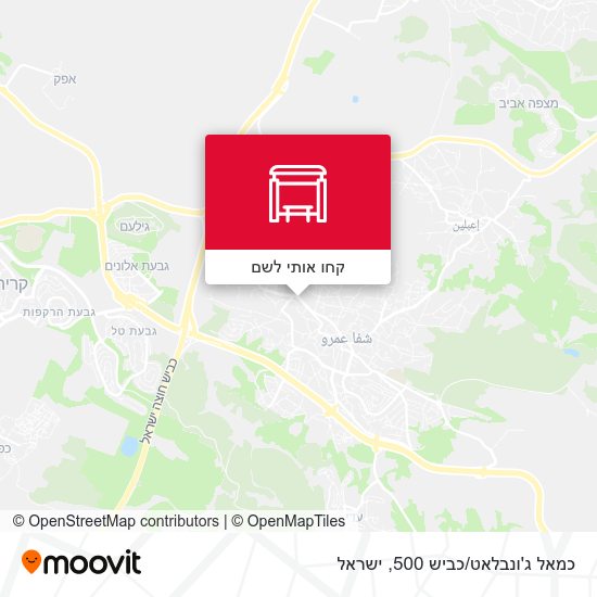 מפת כמאל ג'ונבלאט/כביש 500